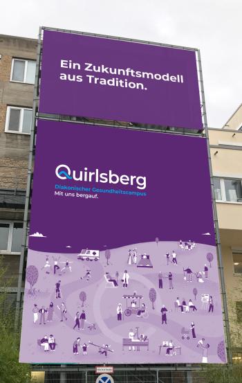 Großes Banner am EvK Bergisch Gladbach