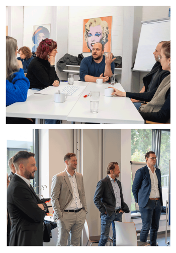 zwei bilder vom workshop